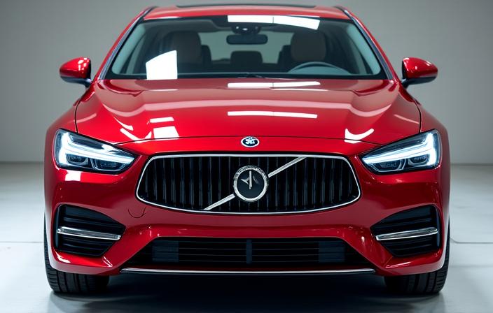 Clean and shiny sedan exterior after washing