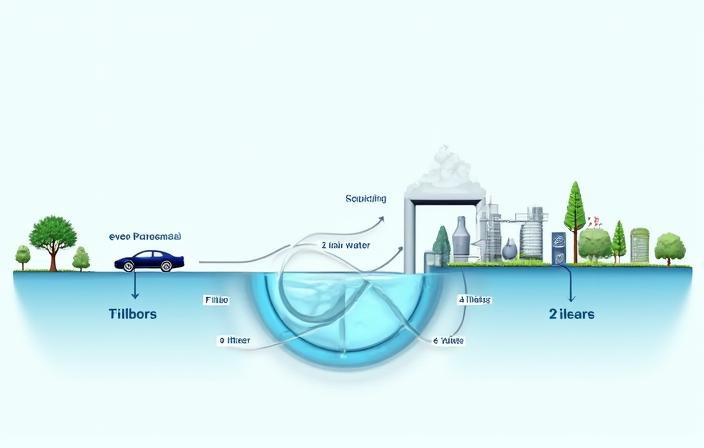 Diagram of a water recycling system